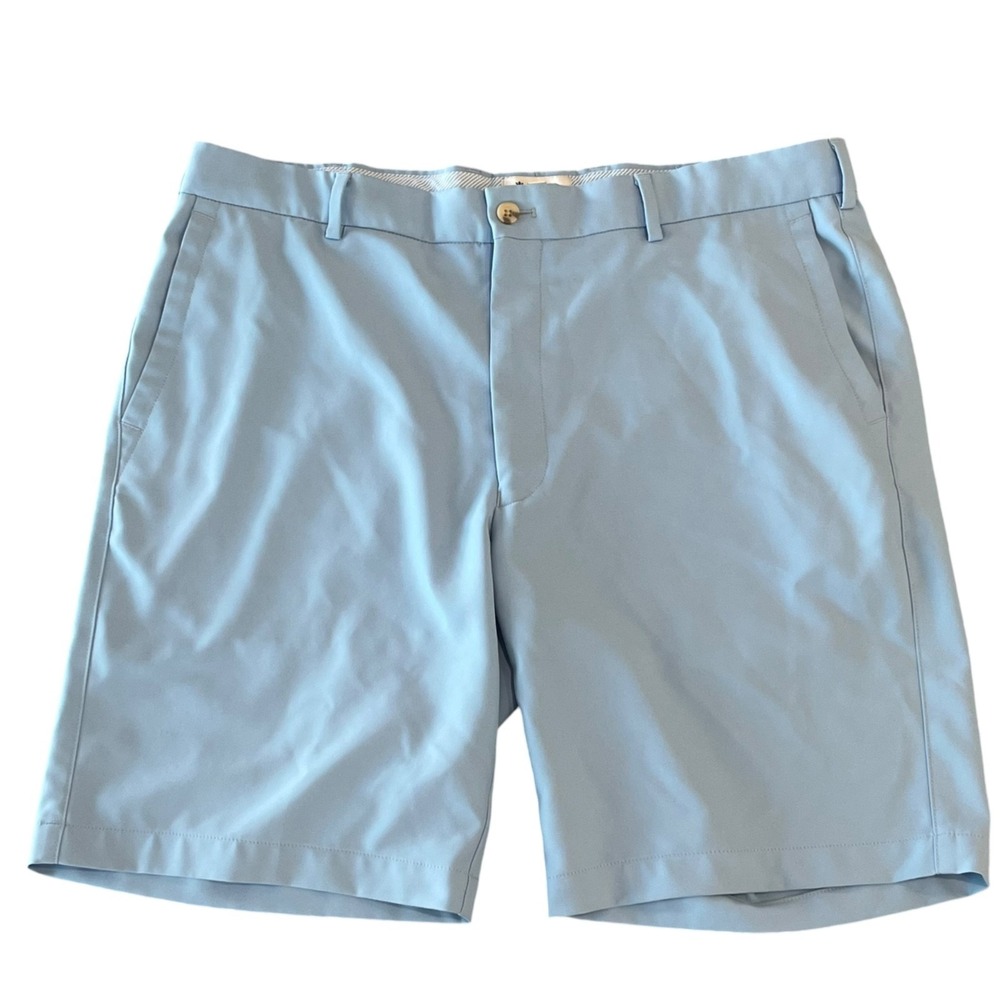 Peter Millar Shorts Mens 36 Blue 9" Winged Foot Golf Club Performance